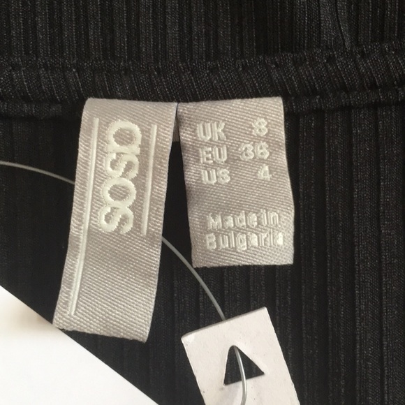 asos one shoulder one arm black ribbed bodysuit - Picture 11 of 16